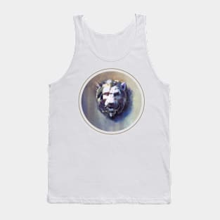 White Marble LIon Tank Top